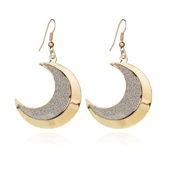 new retro frosted moon personality chic drop earrings trendy women rhinestone brincos earrings bijoux jewelry gift e5355, Silver
new retro frosted moon personality chic drop earrings trendy women rhinestone brincos earrings bijoux jewelry gift e5355, Silver