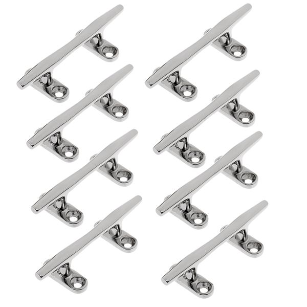 8pcs/set 10cm boat dock rope line cleats marine 316 stainless steel mooring deck cleats
8pcs/set 10cm boat dock rope line cleats marine 316 stainless steel mooring deck cleats