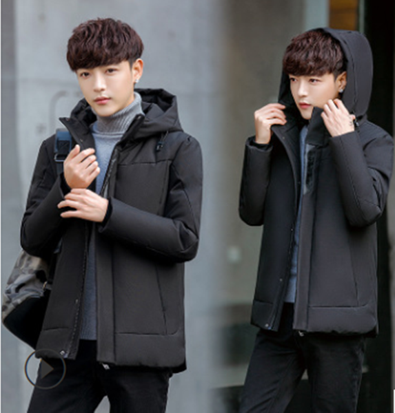 2020 men short down jacket fit for students handsome young men's leisure coat for men's hooded outdoor trend, Black
2020 men short down jacket fit for students handsome young men's leisure coat for men's hooded outdoor trend, Black