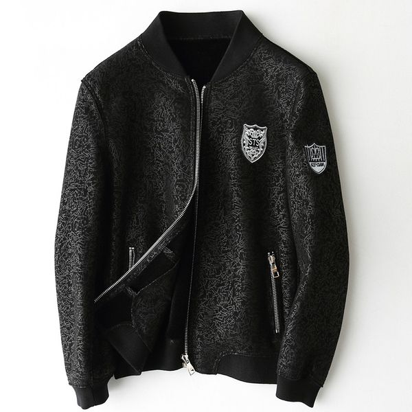 2019 genuine leather jacket men real wool fur liner autumn winter sheepskin coat short baseball bomber jacket plus size 7588, Black
2019 genuine leather jacket men real wool fur liner autumn winter sheepskin coat short baseball bomber jacket plus size 7588, Black