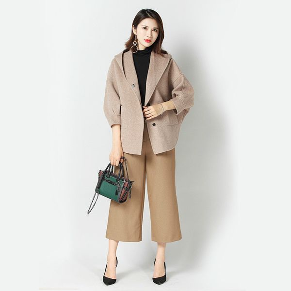 2020 wool coat female spring autumn double sided jacket woolen coat korean short coats and jackets women 2284-y yy1426, Black
2020 wool coat female spring autumn double sided jacket woolen coat korean short coats and jackets women 2284-y yy1426, Black