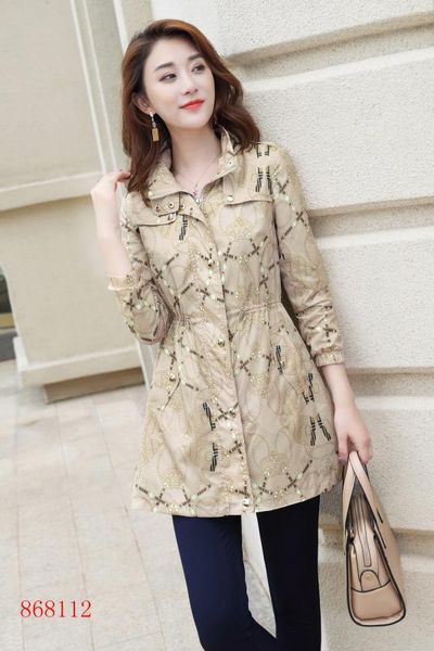 women's trench coats long classic windbreaker waterproof british new high-end english style autumn winter gabadian printing casual c133, Tan;black
women's trench coats long classic windbreaker waterproof british new high-end english style autumn winter gabadian printing casual c133, Tan;black