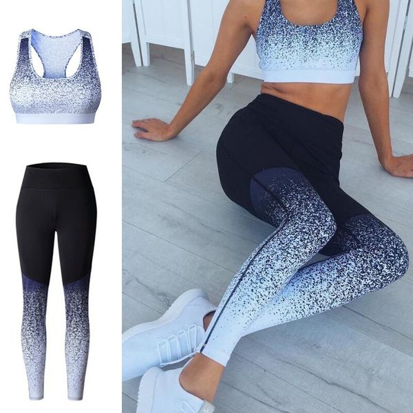 lasperal 2pcs set women high waist slim gradient color jogging fitness yoga running set summer tracksuit gym training sets, White;red
lasperal 2pcs set women high waist slim gradient color jogging fitness yoga running set summer tracksuit gym training sets, White;red