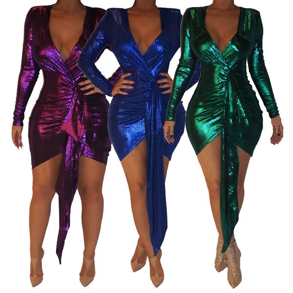 women mini dresses party club wear bodycon bandage long sleeve high waist deep v neck irregular ladies outfits, Black;gray
women mini dresses party club wear bodycon bandage long sleeve high waist deep v neck irregular ladies outfits, Black;gray