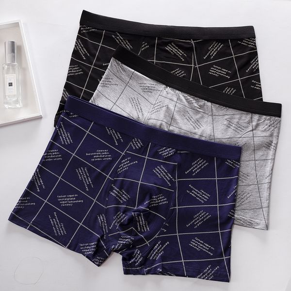 modal men's underwear printed mid-waist under boxer pants four-corner underwear high-end 3d business breathable boxer pants men, Black;white
modal men's underwear printed mid-waist under boxer pants four-corner underwear high-end 3d business breathable boxer pants men, Black;white
