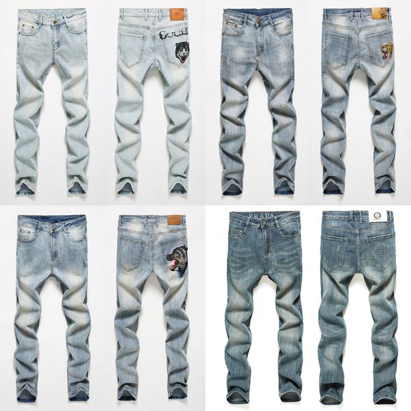 2019 men's distressed ripped skinny jeans fashion designer mens jeans slim motorcycle causal mens denim pants hip hop men jeans size 29, Blue
2019 men's distressed ripped skinny jeans fashion designer mens jeans slim motorcycle causal mens denim pants hip hop men jeans size 29, Blue