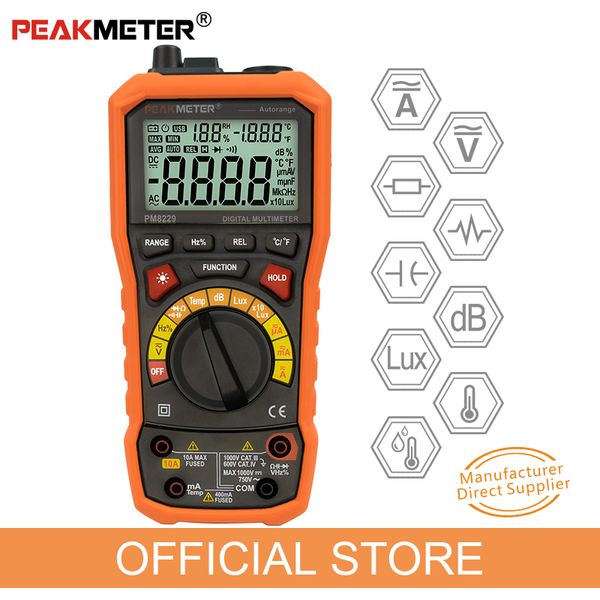 peakmeter pm8229 5 in 1 auto digital multimeter with multi-function lux sound level frequency temperature humidity tester meter
peakmeter pm8229 5 in 1 auto digital multimeter with multi-function lux sound level frequency temperature humidity tester meter
