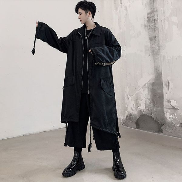 homens inverno punk hip hop longo trench coat voltar zÃper fitas douradas jaqueta gótica homem vintage irregular preto longo cas, Tan;black
homens inverno punk hip hop longo trench coat voltar zÃper fitas douradas jaqueta gótica homem vintage irregular preto longo cas, Tan;black