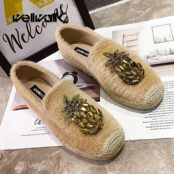 real fur loafers women winter shoes rhinestone pineapple espadrilles female flats casual moccasins ladies fashion flat shoe, Black
real fur loafers women winter shoes rhinestone pineapple espadrilles female flats casual moccasins ladies fashion flat shoe, Black