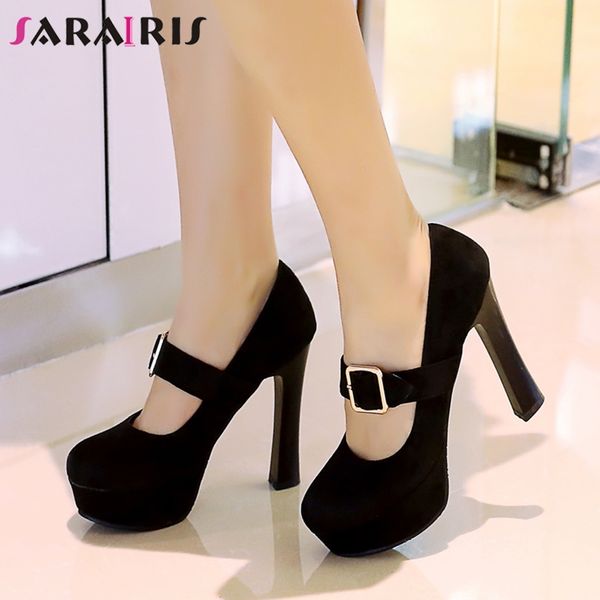 sarairis elegant spring female party wedding office pumps pumps women platform buckle strap round toe high heels shoes woman, Black
sarairis elegant spring female party wedding office pumps pumps women platform buckle strap round toe high heels shoes woman, Black