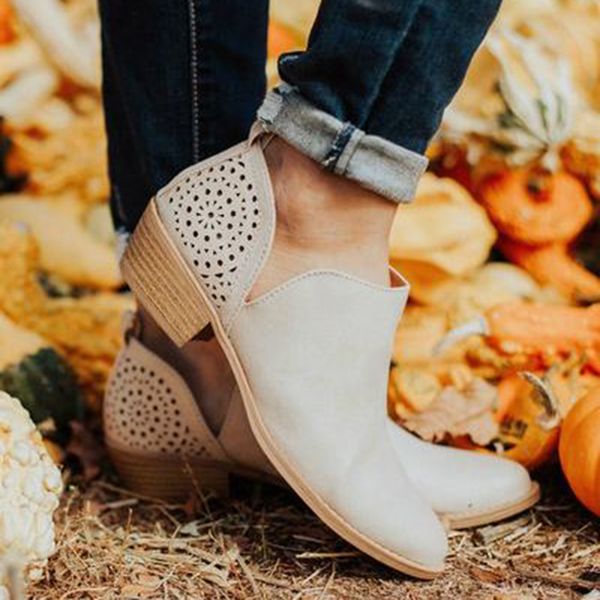 women slip on ankle boots casual cut out low heel short boots fashion hollow out pointed toe chunky heel booties lady size 35-43, Black
women slip on ankle boots casual cut out low heel short boots fashion hollow out pointed toe chunky heel booties lady size 35-43, Black