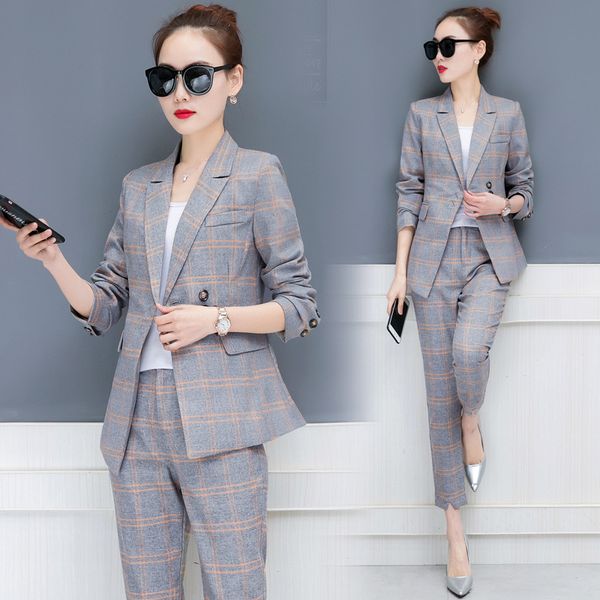 women's suit women's fashion plaid suit two-piece (jacket + pants) business casual, White;black
women's suit women's fashion plaid suit two-piece (jacket + pants) business casual, White;black