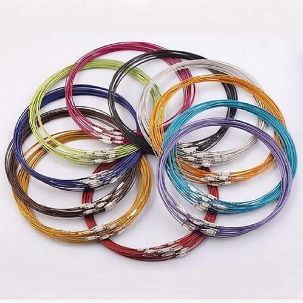 10pcs/lot 46cm multicolor mixed silver stainless steel 18" screw choker necklace jewelry wire cord for diy necklaces accessaries
10pcs/lot 46cm multicolor mixed silver stainless steel 18" screw choker necklace jewelry wire cord for diy necklaces accessaries