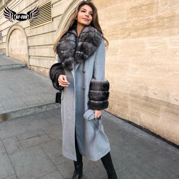 2019 bffur wool blends thick fur collar women real fur coat winter fashion female coats natrual trim sleeve long luxury, Black
2019 bffur wool blends thick fur collar women real fur coat winter fashion female coats natrual trim sleeve long luxury, Black