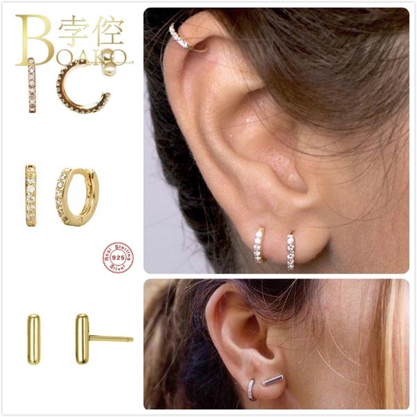 925 sterling silver earrings for women gold zircon stud earrings girl cartilage ear bone piercing earring female party aretes z5, Golden;silver
925 sterling silver earrings for women gold zircon stud earrings girl cartilage ear bone piercing earring female party aretes z5, Golden;silver