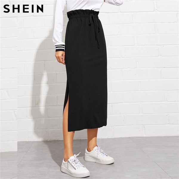 shein black paperbag waist split side skirt autumn casual workwear women maxi skirt high waist belted split hem midi skirt
shein black paperbag waist split side skirt autumn casual workwear women maxi skirt high waist belted split hem midi skirt