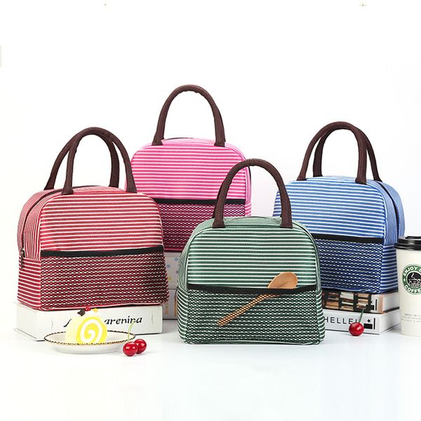 striped lunch box bags bento box bag portable thermal bag outdoor picnic container ice handbag for men women kids, Blue;pink
striped lunch box bags bento box bag portable thermal bag outdoor picnic container ice handbag for men women kids, Blue;pink