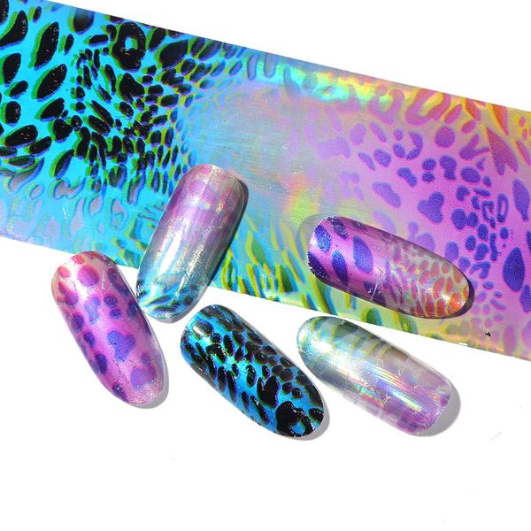 16pcs holographic leopard print sticker for nails foil sliders nails decals starry paper manicure decoration tips design ji940, Black
16pcs holographic leopard print sticker for nails foil sliders nails decals starry paper manicure decoration tips design ji940, Black