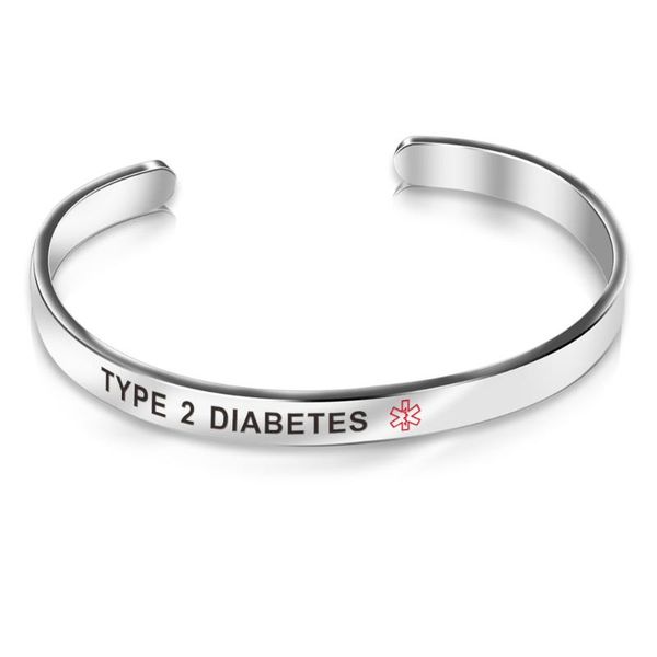 2020 new mantra bracelet red cross society bracelet, stamped type 2 diabetes 6mm bar stainlless steel bangle open, Black
2020 new mantra bracelet red cross society bracelet, stamped type 2 diabetes 6mm bar stainlless steel bangle open, Black