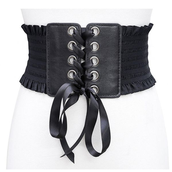 

2019 new women's fringed bow tie belt designer female cummerbunds fashion waistband belts for women quality waist belt for dress, Black;brown