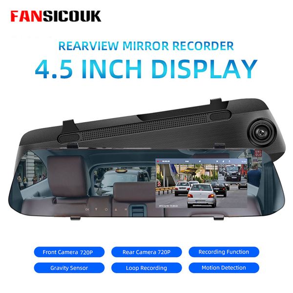 4.5'' car dvr 1080p dual lens rearview mirror camera loop recording motion detection parking monitor g-sensor dash cam v15
4.5'' car dvr 1080p dual lens rearview mirror camera loop recording motion detection parking monitor g-sensor dash cam v15