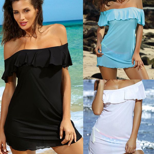 2019 new women off shoulder loose see-through beachwear mini dresses evening party short sleeve short solid dress cover-ups, Black;gray
2019 new women off shoulder loose see-through beachwear mini dresses evening party short sleeve short solid dress cover-ups, Black;gray