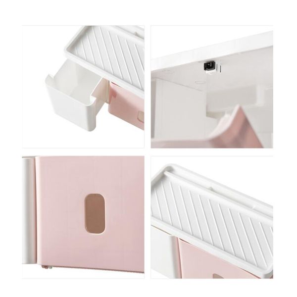 1pc tissue box traceless wall hanging phone rack creative double row tissue box simplicity fashion storage holder (pink
1pc tissue box traceless wall hanging phone rack creative double row tissue box simplicity fashion storage holder (pink