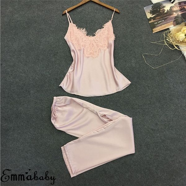 women pajamas long pant silk lace v-neck sleepwear lace lingerie nightdress nightgown sleepwear 2pcs pajamas set, Blue;gray
women pajamas long pant silk lace v-neck sleepwear lace lingerie nightdress nightgown sleepwear 2pcs pajamas set, Blue;gray