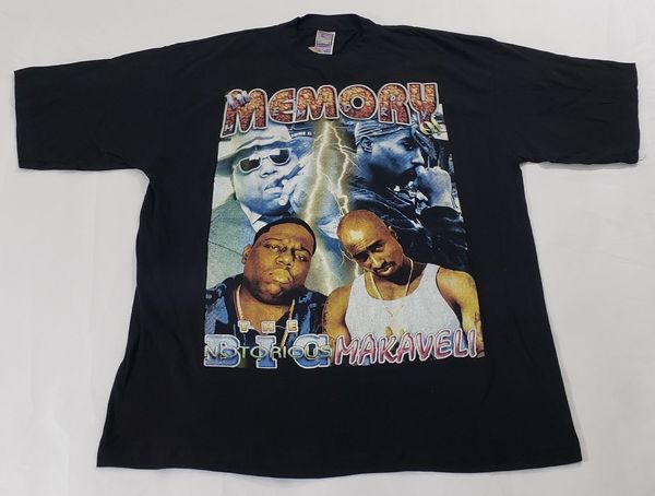 

Урожай 1990-х годов Тупак х печально большой мемориал футболка SZ XL 90-х хип-хоп рэп тр