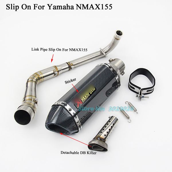 nmax155 slip on full system for yamaha nmax 155 motorcycle modified exhaust muffler set with front connector link pipe sticker
nmax155 slip on full system for yamaha nmax 155 motorcycle modified exhaust muffler set with front connector link pipe sticker