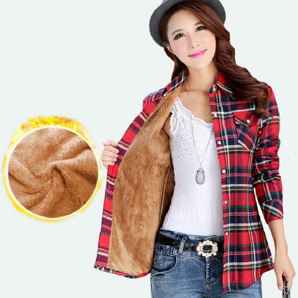 blouses for women woman velvet winter thick keep warm plaid blouse long sleeve women casual checked blouse thick flannel shirts, White
blouses for women woman velvet winter thick keep warm plaid blouse long sleeve women casual checked blouse thick flannel shirts, White