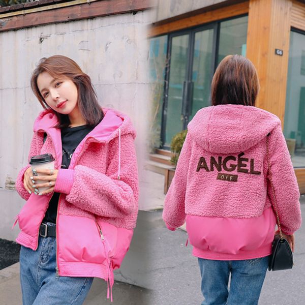 aihuyigui 2019 auturm winter red warm fleece coat women loose letter printed teddy cotton jackat coats female mujer cl001, Black
aihuyigui 2019 auturm winter red warm fleece coat women loose letter printed teddy cotton jackat coats female mujer cl001, Black