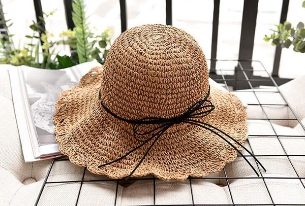european and american straw hats travel handmade beach bow sunshade sun hat, Blue;gray
european and american straw hats travel handmade beach bow sunshade sun hat, Blue;gray