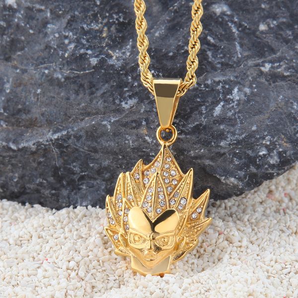 anime super saiyan goku gold pendant necklace hip hop bling bling iced out jewelry for men gift, Silver
anime super saiyan goku gold pendant necklace hip hop bling bling iced out jewelry for men gift, Silver
