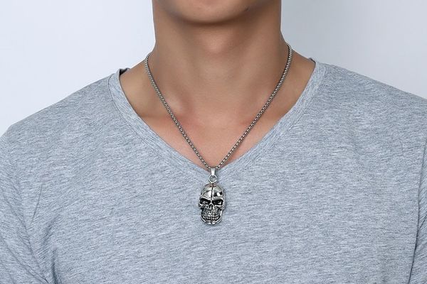 silver color fashion men's stainless steel skull pendant necklace link chain necklace jewelry gift for men boys j184
silver color fashion men's stainless steel skull pendant necklace link chain necklace jewelry gift for men boys j184
