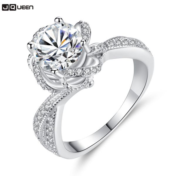 creative four-prong rose ring korean hollow crystal flowers rings zircon wedding women rings jewelry wholesale fashion, Silver
creative four-prong rose ring korean hollow crystal flowers rings zircon wedding women rings jewelry wholesale fashion, Silver