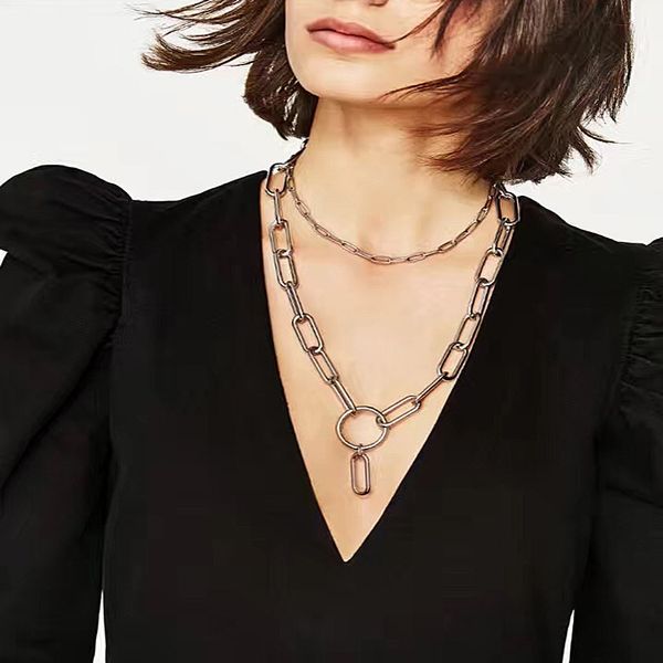 2020 new trendy simple punk rock aluminum metal chain necklace two layer chain necklace for men women unisex, Golden;silver
2020 new trendy simple punk rock aluminum metal chain necklace two layer chain necklace for men women unisex, Golden;silver