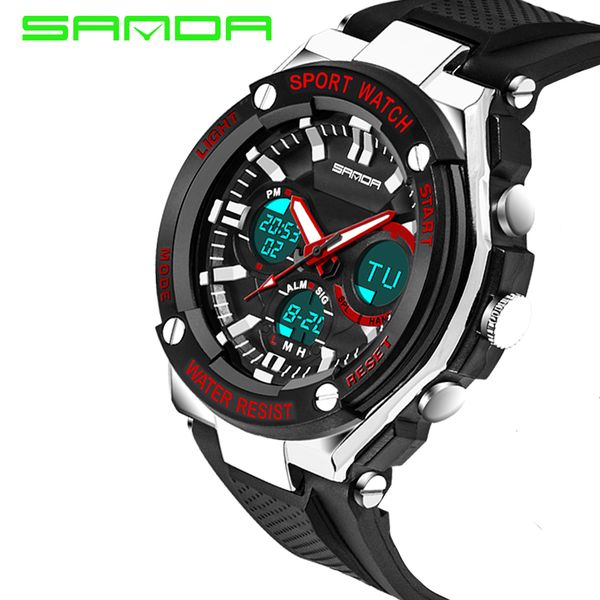 sanda fashion dual display woman man watches waterproof multi-function professional outdoor sport wristwatch led digital clock, Slivery;brown
sanda fashion dual display woman man watches waterproof multi-function professional outdoor sport wristwatch led digital clock, Slivery;brown