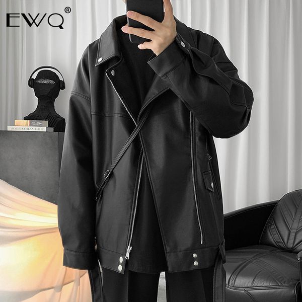 ewq / men's clothing 2020 spring fashion pu leather jacket for male oversize korean loose handsome black coat tide 9y55101
ewq / men's clothing 2020 spring fashion pu leather jacket for male oversize korean loose handsome black coat tide 9y55101