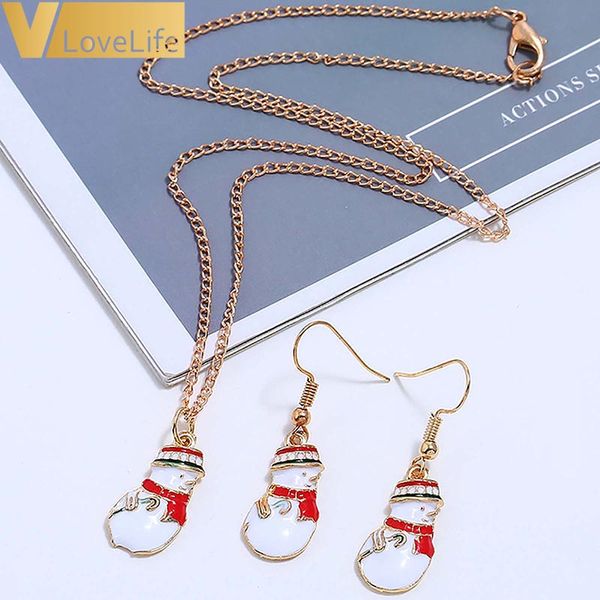 2 piece set christmas snowman necklace earrings ring ladies gift christmas jewelry set gift fashion portable
2 piece set christmas snowman necklace earrings ring ladies gift christmas jewelry set gift fashion portable