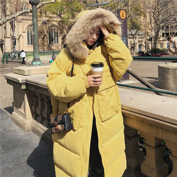 2018 winter new style korean-style fashion women's dress raccoon fur collar hooded long over-the-knee cotton-padded clothes genu, Blue;black
2018 winter new style korean-style fashion women's dress raccoon fur collar hooded long over-the-knee cotton-padded clothes genu, Blue;black