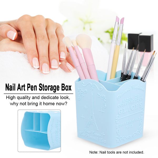nail art pen storage box nail brush holder rack art tools organizer cosmetic makeup case, Yellow
nail art pen storage box nail brush holder rack art tools organizer cosmetic makeup case, Yellow