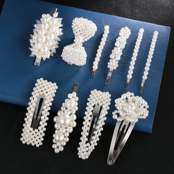 fashion pearl hair clip for women elegant korean design snap barrette stick hairpin hair styling accessories, Golden;silver
fashion pearl hair clip for women elegant korean design snap barrette stick hairpin hair styling accessories, Golden;silver