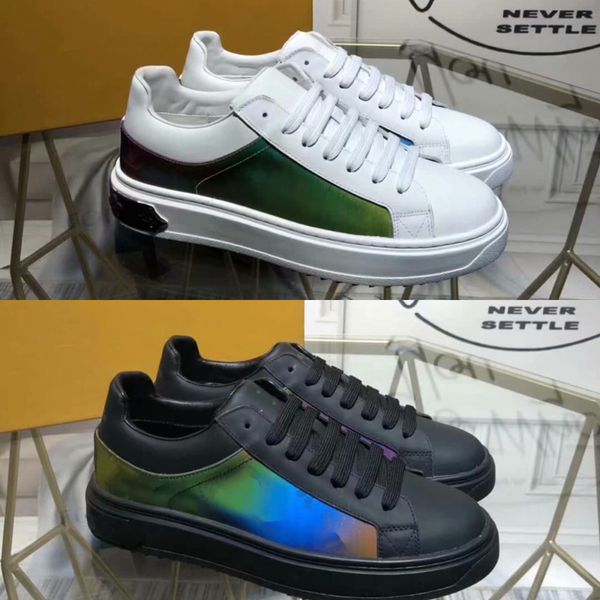 men designer shoes fashion leather low-sneakers speed runners trainers white flat shoes, Black
men designer shoes fashion leather low-sneakers speed runners trainers white flat shoes, Black