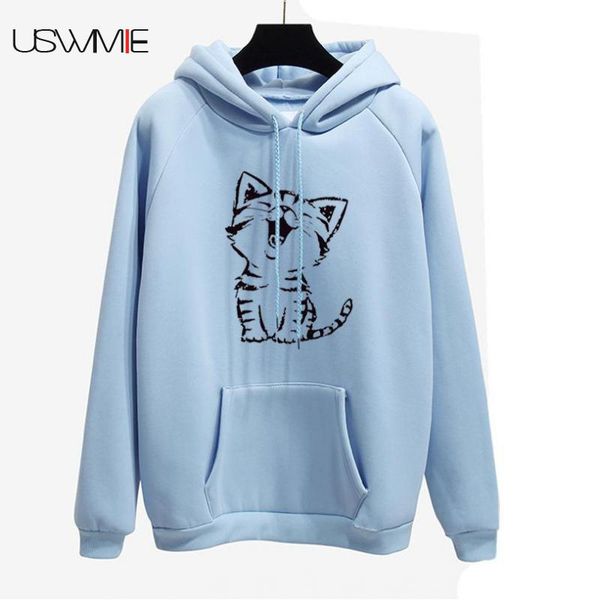 winter spring fashion casual plush thickened cat print happy hoodie casual solid color pockets long sleeve plus size pullover, Black
winter spring fashion casual plush thickened cat print happy hoodie casual solid color pockets long sleeve plus size pullover, Black