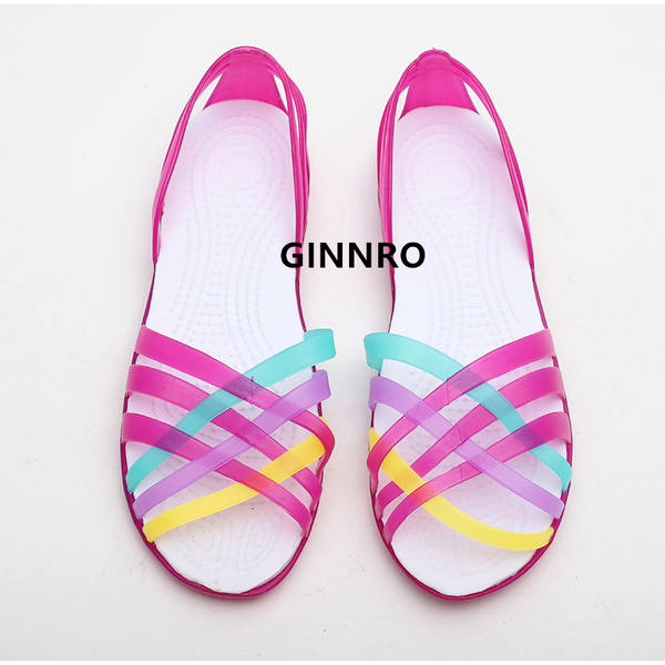 ginnro women jelly shoes rainbow summer sandals female flat shoes ladies slip on woman candy color peep toe women's beach, Black
ginnro women jelly shoes rainbow summer sandals female flat shoes ladies slip on woman candy color peep toe women's beach, Black