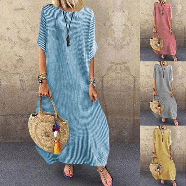 striped womens dresses crew neck long dresses summer solid womens clothing causal half sleeve, Black;gray
striped womens dresses crew neck long dresses summer solid womens clothing causal half sleeve, Black;gray