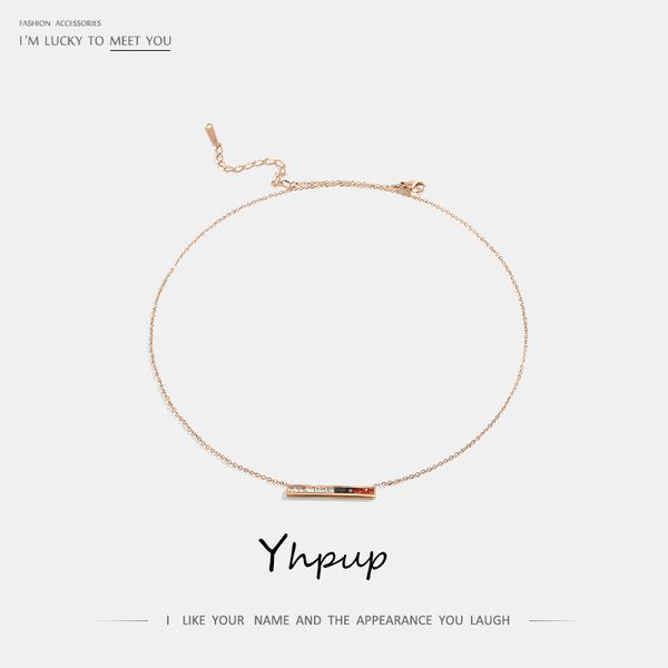 yhpup personality chic 316l stainless steel rose gold necklace rainbow crystal jewelry collares for women party christmas gift, Silver
yhpup personality chic 316l stainless steel rose gold necklace rainbow crystal jewelry collares for women party christmas gift, Silver