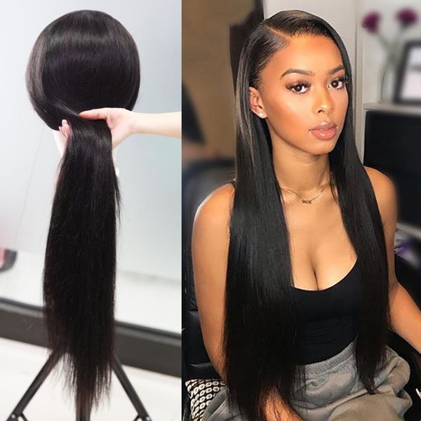 13*6 lace front wigs pre plucked with baby hair straight human hair long 250 density short bob wig, Black
13*6 lace front wigs pre plucked with baby hair straight human hair long 250 density short bob wig, Black