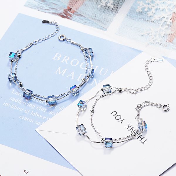 new box synthetic crystal bracelet female korean version of the simple double-layer reticulated red trendsetter hand jewelry, Golden;silver
new box synthetic crystal bracelet female korean version of the simple double-layer reticulated red trendsetter hand jewelry, Golden;silver